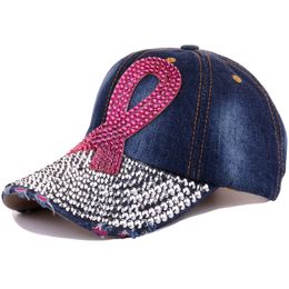 Coloured Ribbon Women Ball cap Studded Crystals Rhinestones Sequins Baseball Cap Pink Swag Fashion Bling Casual Hat Female Outdoor Hats