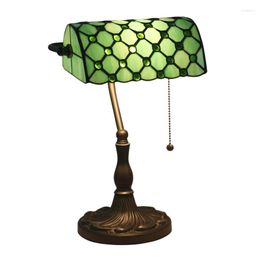 Table Lamps Tiffany Retro Stained Glass Desk Lamp European Creative Bar Cafe Western Restaurant Bedroom