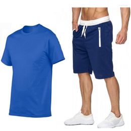 Men's Tracksuits Men's Tracksuit Summer Clothes Sportswear Two Piece Set T Shirt Shorts Brand Track Clothing Male Sweatsuit Fashion