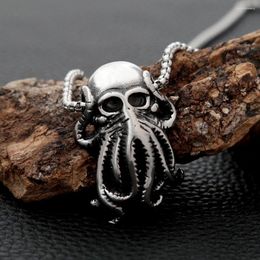 Chains Fashion Octopus Pendant Necklace Stainless Steel Cthulhu Mythology Sea Monster For Men Women Punk Jewelry Drop