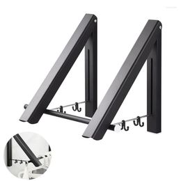 Hangers & Racks Folding Portable Clothes Hanger El Wall-Mounted Bathroom Drying Rack Household Retractable Punch-Free Rail