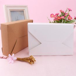 Gift Wrap Natural Kraft Paper Cake Box White Party Packing Cookie Candy Nuts Package DIY Boxes LX9032