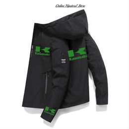 Men's Jackets 2022 Spring Kawasaki Men Hoodie Sleeve Casual Fashion Windbreaker Windproof Clothing Outwear Biker Adventure Clothin Jacket T221017