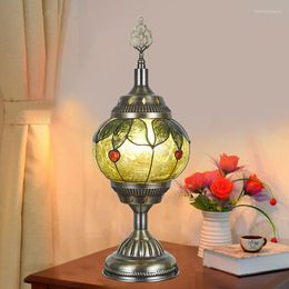 Table Lamps Turkish Retro Romantic Small Lamp Bedroom Study Cafe Restaurant El Bohemian Decorative