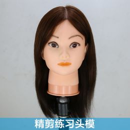 Barbershop Wig Man Mannequin Head Model Head Hairdressing Doll Hairstyle Real Hair Cutting Model Head Membrane Mannequin Haircut Manneq