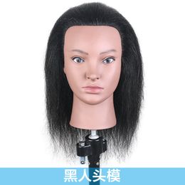 Amazon Hot Black Mannequin Head Mannequin Head Mock Wig Black Mannequin Head Real Hair