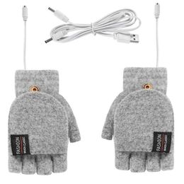 Ski Gloves USB Electric Heated Double-Sided Heating lling Mittens Rechargeable Adjustable Temperature Cycling L221017