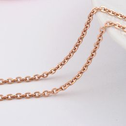 Chains Rose Gold Chain Flated Wholesale Jewelry Fashion Women Fine Necklaces