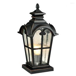 European Style Outdoor Rainproof Wall Lamp Garden Courtyard Villa Terrace Standing Ancient Roman Column Head