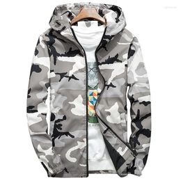 Men's Jackets Nice Spring Student Couple Hooded Windbreaker Men And Women Wild Cardigan Long-sleeved Coat Camouflage Jacket