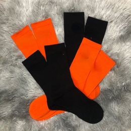 Sports Socks Men's Tube Socks Street Skateboarding Orange Tide Brand Cotton Female Stockings Couple