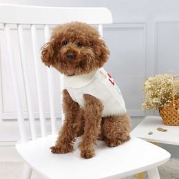 Dog Apparel Warm Winter Dog Clothes Vest Dogs Jacket Coat Pet Clothing Cute Outfit For Small Large Dogs Retro Twist Pet Sweater Scarf Warm T221018