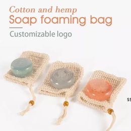 Natural Exfoliating Mesh Soap Saver Brush Sisal Bag Pouch Holder For Shower Bath Foaming And Drying JNB16486
