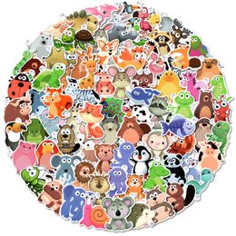 100Pcs Cute Animal Stickers for Kids Teens Vinyl Waterproof Sticker for Laptop Bumper Skateboard Water Bottles Computer Phone BP-630