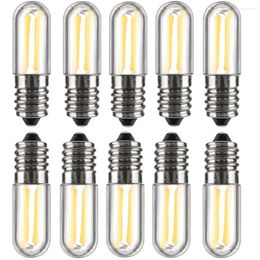 10Pcs / Lot Mini E14 E12 LED Fridge Freezer Filament Light COB Dimmable Bulbs 1W 2W 4W Lamp Cold Warm White Lamps Lighting