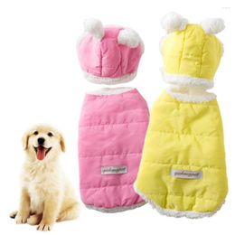 Dog Apparel Pet Clothes Windproof Gentle Lining 2-Legs Conjoined Single Breasted Keep Warm With Cap Puppy Jumpsuit Hooded Coat For