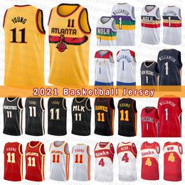 Basketball Jersey S-2XL Zion 1 Williamson Trae 11 Young Spud 4 Webb Ivory White