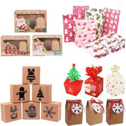 Gift Wrap Merry Christmas Paper Boxes Cookies Candy Pack Box Treat Bag Xmas Year S For Kids Favours Noel