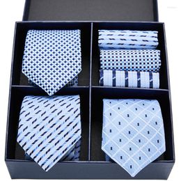 Bow Ties Silk For Men Novelty Hanky Set Tie Formal Red Cravat Wedding Business Office Shirt Necktie Gift In A Box