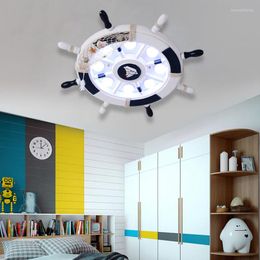 Ceiling Lights Sea Ocean Boat Rudder Girls Boys Kids Light Lamp Children Room For Bedroom Nursery Led Lighting