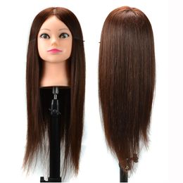 Imitation Human Hair Mock Wig Can Be Permed and Curly Hair Practice Head Mannequin Head Styling Braided Mannequin Head Updo Makeup Wig Manne