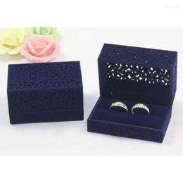 Jewellery Pouches Ring Holder Hollow Flocking Display Box Oriental Wedding Storage Organiser Engagement Case