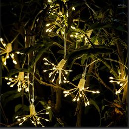 Strings Dandelion Fairy Lights 100LEDs Firework String Warm White Christmas Wedding Party Garland Holiday Lamp