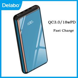 Power Bank 10000mAh QC3.0 PD Fast Charging with Smart Digital Display Portable External Power Station Battery