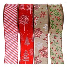 Christmas Decorations Nice-looking Large Bowknot Making Xmas Tree Ribbon Fine Workmanship Wrapping Wired For Festival