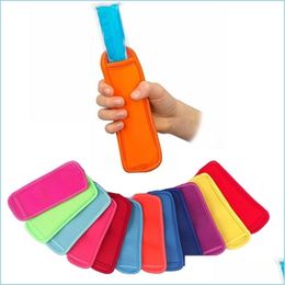 Ice Cream Tools Phreatics Material Ice Cream Sleeves Colorf Neoprenes Popsicle Holder Compact Ers No Cold Kitchen Tools Environmenta Dhwsi