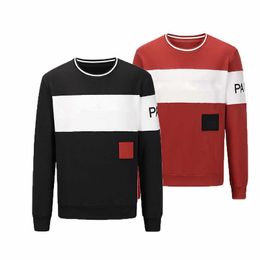 22ss mens Fashion sweatshirts crew neck Black and red solid color style high-end design sweatshirt Couple tops