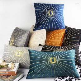 Pillow Nordic Modern Geometric Minimalist Embroidery Pillowcase Living Room Sofa Cover