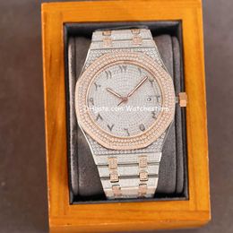 2023Wristwatches Handmade Diamonds Watch Mens Automatic Mechanical Watch 40mm With Diamond-studded Steel 904L Sapphire Busin