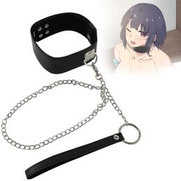 Beauty Items Slave Lock BDSM Bondage sexy Neck Collar and Leash Restraints Toys For Couples