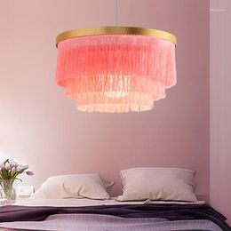 Pendant Lamps Nordic Lamp Silk Thread Hanglamp Lights Creative Bedroom Luminaire Suspendu Cafe Bar Lamparas De Techo Colgante Moderna