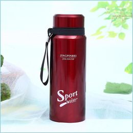 Mugs Large Capacity Vacuum Cup Mugs Portable Stainless Steel Tumbler Cam Travel Straight Water Bottle 18 6Nj Ww Drop Delivery 2022 H Dhzaq