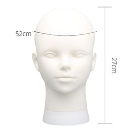 White Mannequin Head Wig Teaching Model Barber Shop Training Practice