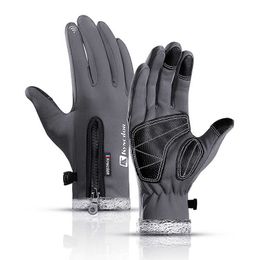 Ski Gloves Winter Men Women Thermal Ski Skiing Gloves Thermal Fleece Waterproof Snowboard Gloves Touch Screen Snow Motorcycle Warm Mittens L221017