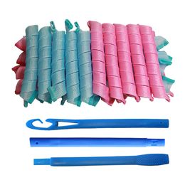 55cm20 Large Roll Hair Harmless Curlers Artifact DIY Spiral Big Wave Hair Roller Wholesale