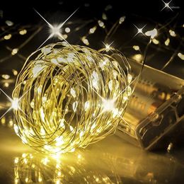 Strings Led String Light 5/10M/20M 50/100/200LED Battery Fairy Copper Wire Twinkle Garlands Wedding Christmas Tree Holiday Decor Lamps