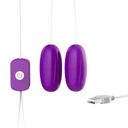 Beauty Items Women's Masturbation Tool USB Vibrator Adult Supplies Female Mute Strong Vibration Double