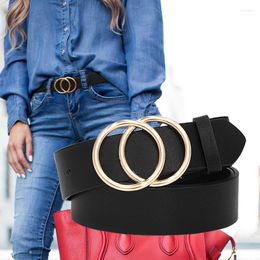 Belts 2022 Fashion Dress Belt Designer For Women Casual Luxury Adjustable Round Buckle Ladies Jeans