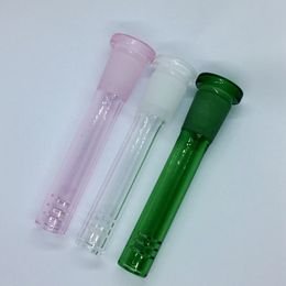 Latest Colourful Glass Smoking Bong Down Stem Portable 14MM Female 18MM Male Philtre Bowl Container Waterpipe Hookah DownStem Holder Handmade