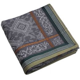 Scarves Handkerchief 43cm Vintage Cotton Handkerchief Floral Print Luxury Paisley Men Pocket Square Scarf