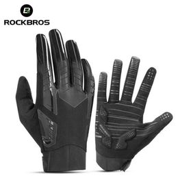 Cycling Gloves ROCKBROS Winter Touch Screen Thermal Warm MTB Autumn Long Full Finger Bike Windproof Bicycle T221019