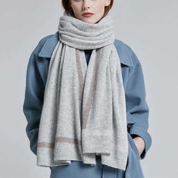 Scarves AOPU pure wool scarf for women autumn winter korean fashion thick warm scarf knitted scarv