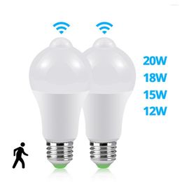 LED Motion Sensor Bulb Lamp PIR Light Auto ON/OFF Night For Home Parking Lighting AC85-265V