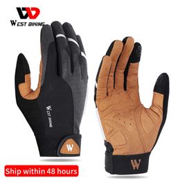 Cycling Gloves WEST BIKING Sports Touch Screen Men Women MTB Bike Running Fitness Gym Riding Motorcycle Bicycle T221019