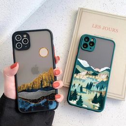 Luxury cases Hand Painted Phone Case For iphone 12 13 14 11 pro Max X XS XR 7 8 plus SE2 Scenery Hard Shockproof back Cover