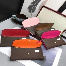 2019 Whole lady multicolor coin purse long wallet colourfull Card holder original box women classic zipper pocke336Y